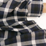 Ziggy - Checked Wool Flannel | Deep Blue