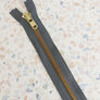 YKK 60cm Metal Zip | Indigo & Ash