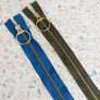 YKK 90cm Metal Zip With Circle Pull | Ocean & Olive