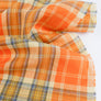 Vista - Yarn Dyed Linen Check | Tangerine (LAST CUT - 2.4M)