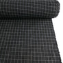 Baxter - Embroidered Linen Windowpane Check | B&W