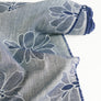 Ava - Printed Linen Melange | Denim Blue