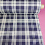 Minato - Linen & Organic Cotton Voile | Navy Check