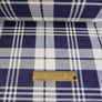 Minato - Linen & Organic Cotton Voile | Navy Check