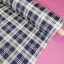 Minato - Linen & Organic Cotton Voile | Navy Check