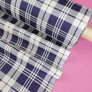Minato - Linen & Organic Cotton Voile | Navy Check