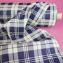 Minato - Linen & Organic Cotton Voile | Navy Check