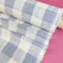 Babette - Checked Linen | Baby Blue