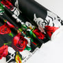 Italian Printed Silk Satin | Red Rose