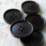 Italian Corozo Buttons #6 | Black 22MM