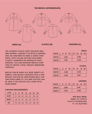 Bresso - Drapers Pattern