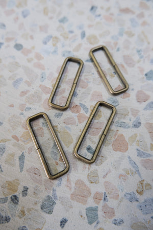 Rectangle Ring - Made in Japan | Antique Gold & Nickel