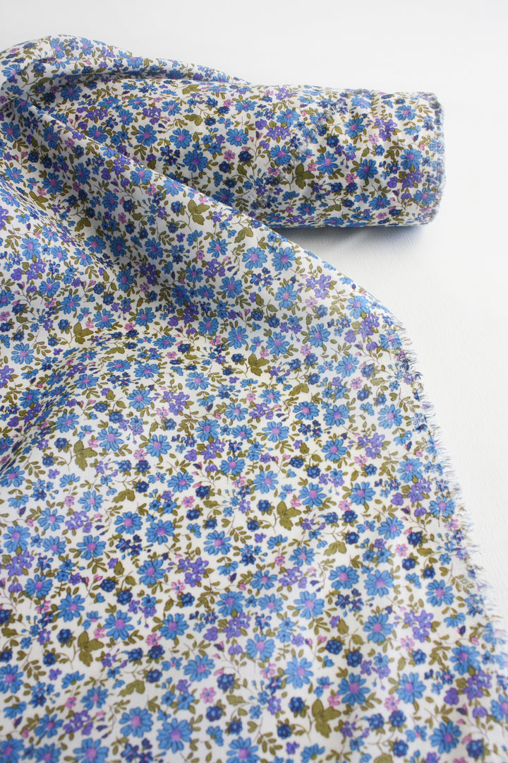 Carina - Printed Cotton | Azure