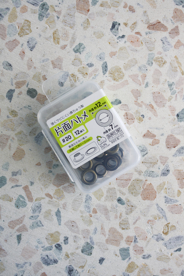 日本金属孔眼 7MM | 银色和古金色