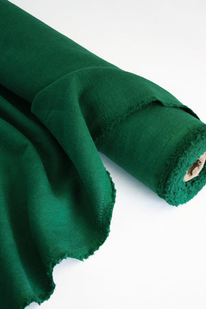 Jill - Crosshatch Heavyweight Linen | Emerald #3