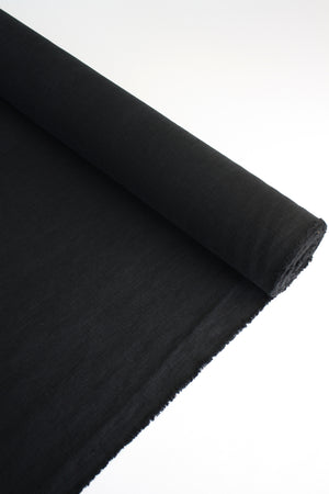 Jill - Crosshatch Heavyweight Linen | Onyx