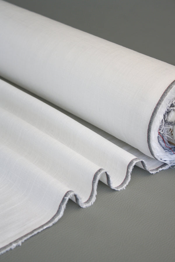 Tobias - Stretch Linen | Chalk (LAST CUT - 1.6M)