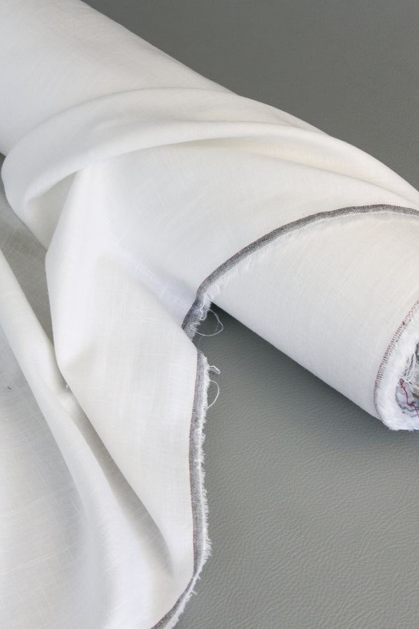Tobias - Stretch Linen | Chalk (LAST CUT - 1.6M)