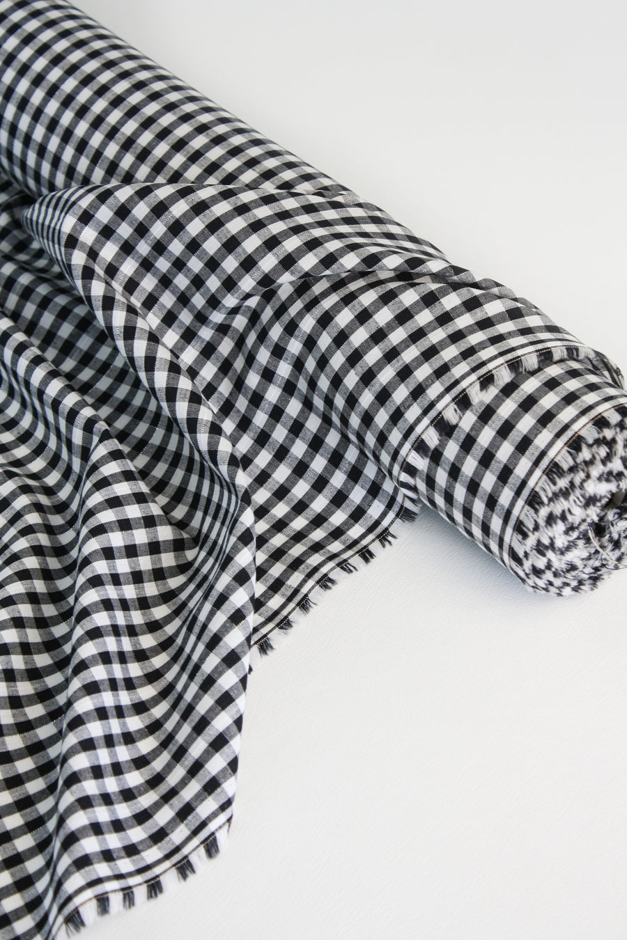 Tibby - Lurex Windowpane Linen | Soot