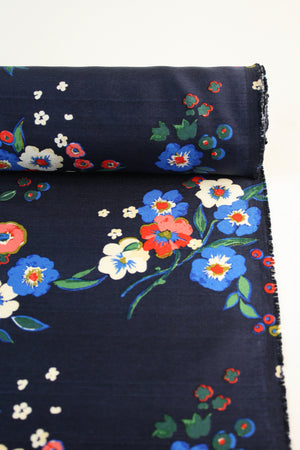 Ex-Designer Silk Faille | Prussian Navy