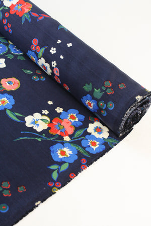 Ex-Designer Silk Faille | Prussian Navy