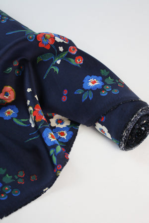 Ex-Designer Silk Faille | Prussian Navy