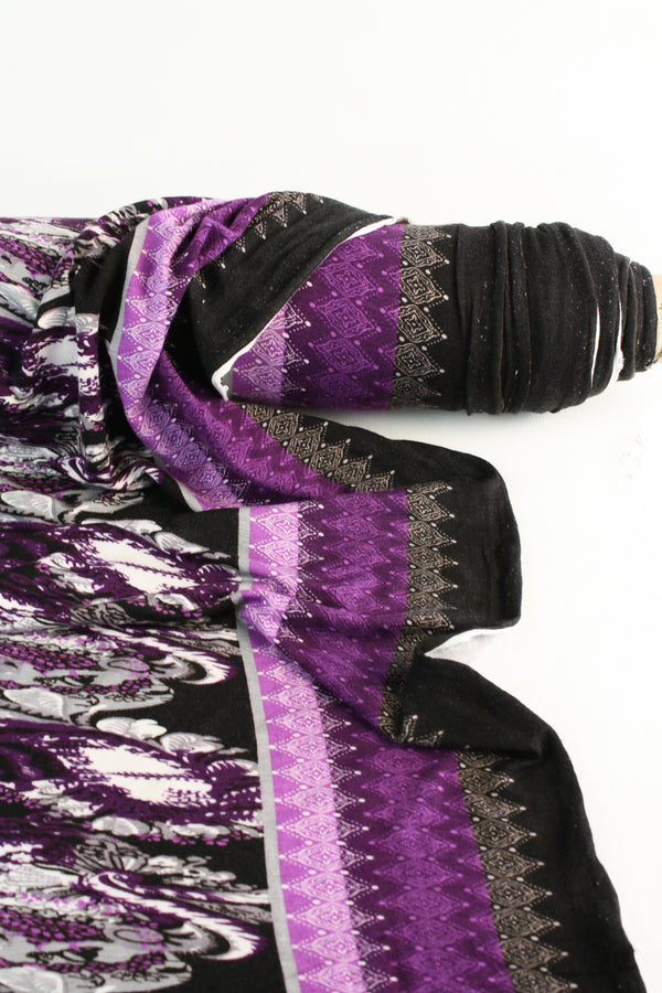 Maya - Printed Knit | Violet Remnant (1.8m)