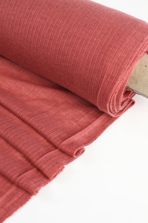 Single Rib Merino Jersey | Rosewood