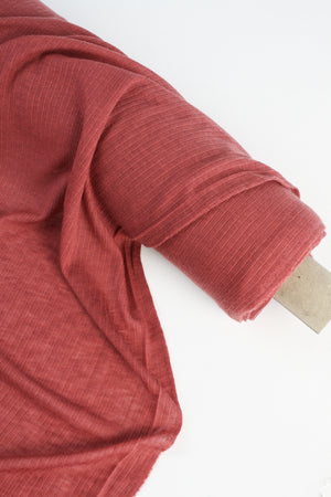 Single Rib Merino Jersey | Rosewood