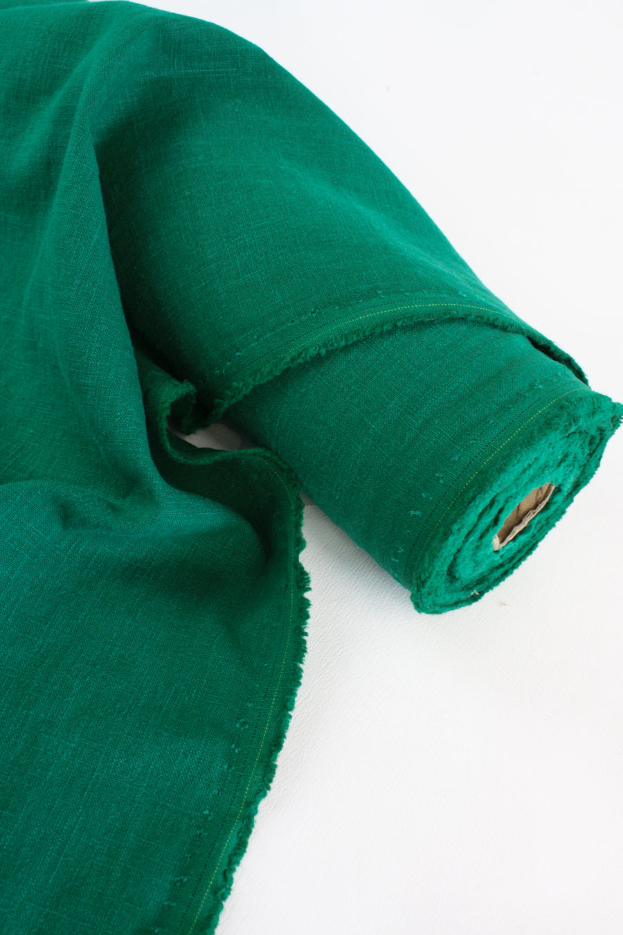 Jillian - Italian Crosshatch Linen | Emerald