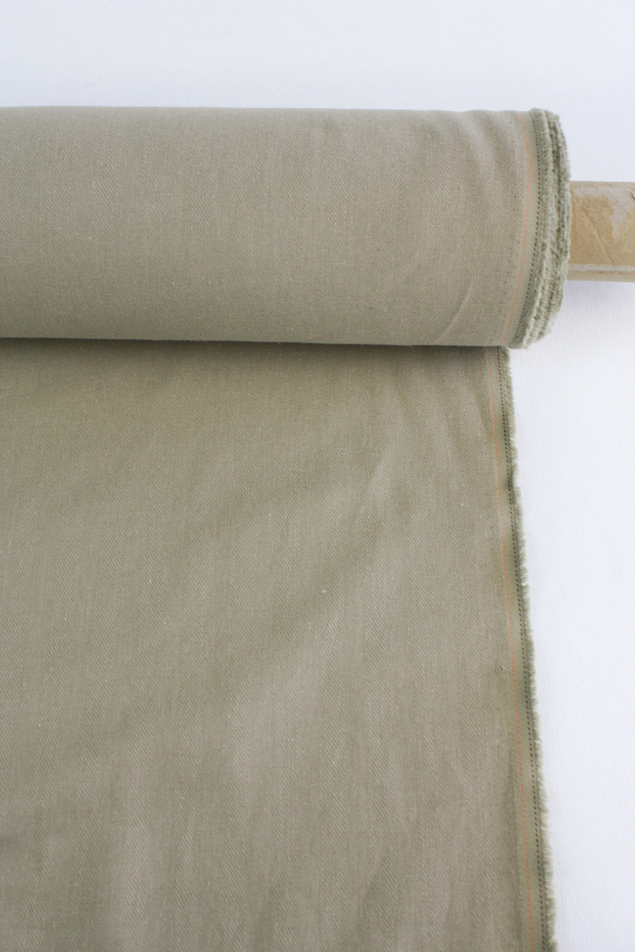 Hallie - Italian Herringbone Linen | Ginger