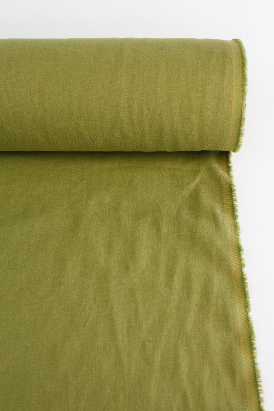 Hallie - Italian Herringbone Linen | Pistachio