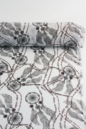 Dream Catcher - Printed Yoryu Chiffon | Platinum