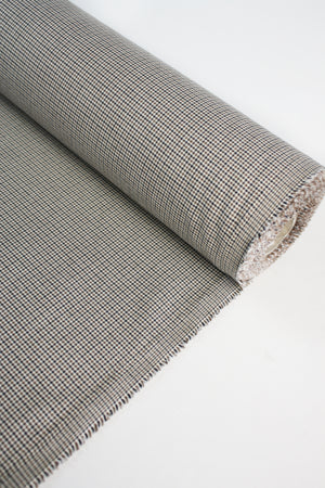 Greyson - Linen Cotton Houndstooth | Walnut