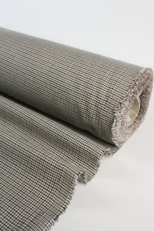 Greyson - Linen Cotton Houndstooth | Walnut