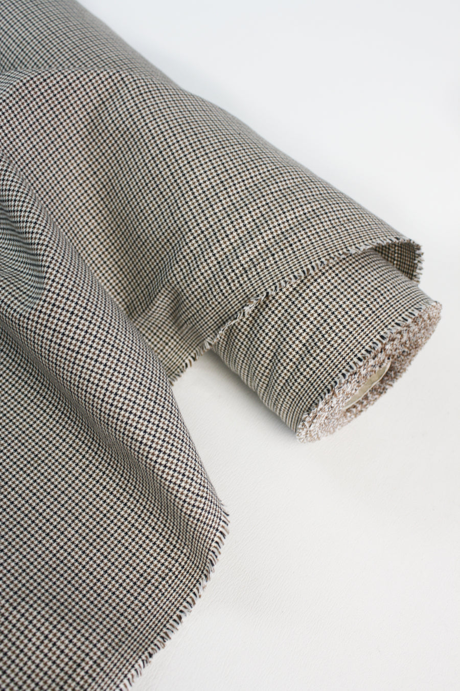 Greyson - Linen Cotton Houndstooth | Walnut (LAST CUT - 2.8M)