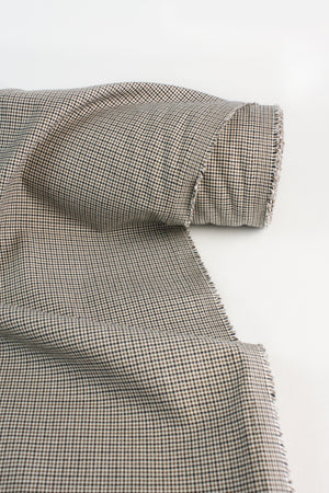 Greyson - Linen Cotton Houndstooth | Walnut