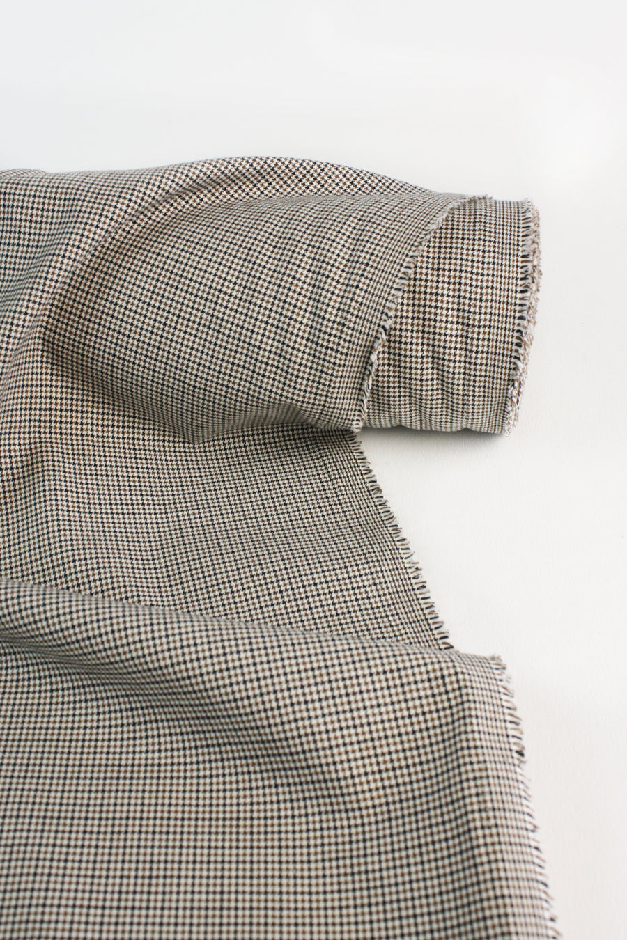 Greyson - Linen Cotton Houndstooth | Walnut