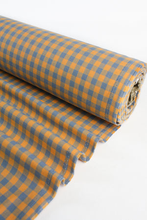 Shepherd Check - Linen Cotton | Sunset