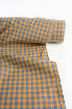 Shepherd Check - Linen Cotton | Sunset