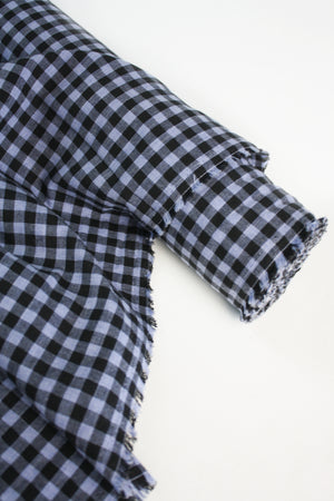 Shepherd Check - Linen Cotton | Cornflower