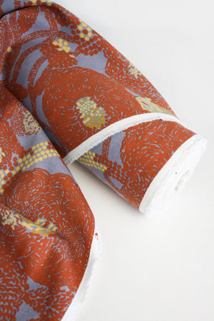 Sara - Printed Cotton Duck |  Tiger's eye