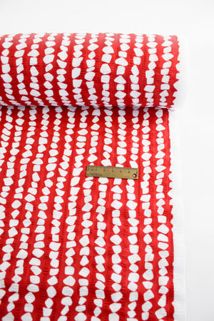 Tokyo - Printed Seersucker Cotton | Venetian Red