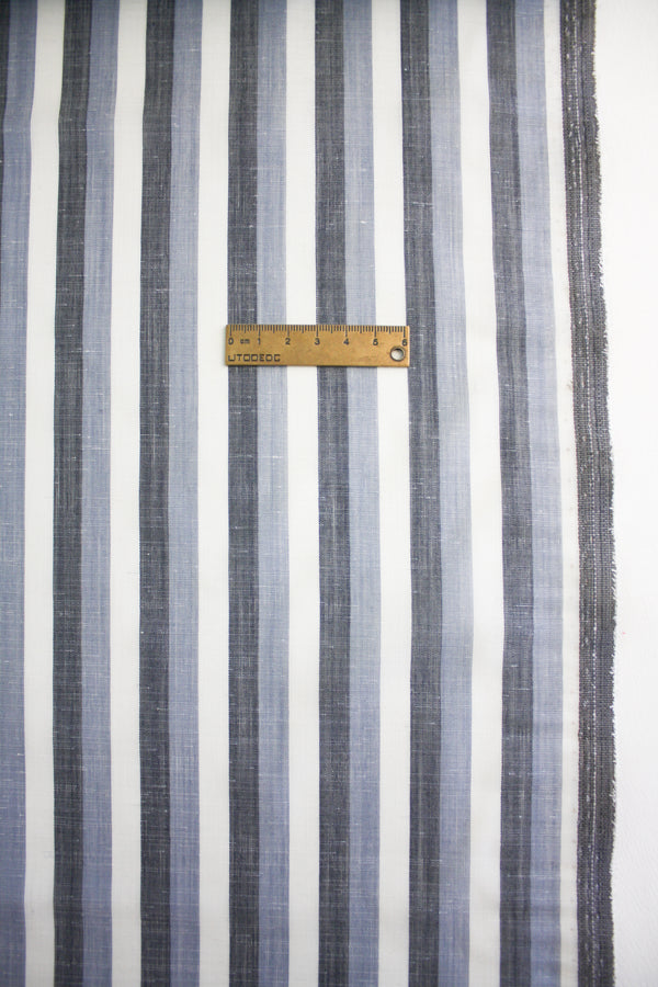Katrina - Linen Stripe Shirting | Pebble Remnant (2M)