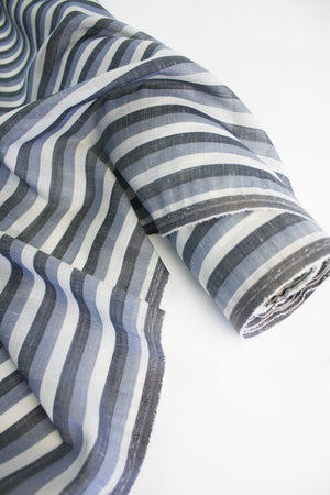 Katrina - Linen Stripe Shirting | Pebble