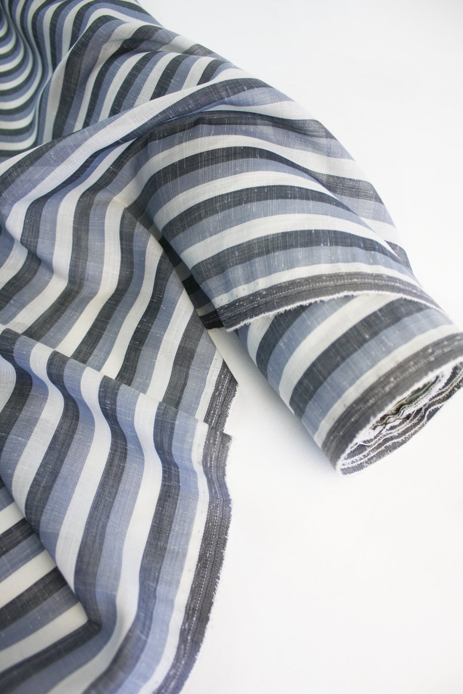 Katrina - Linen Stripe Shirting | Pebble