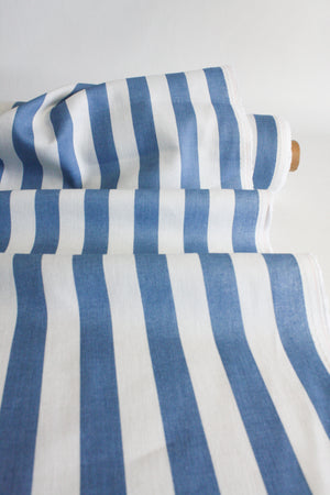 Joshua - Striped Linen | Baby Blue