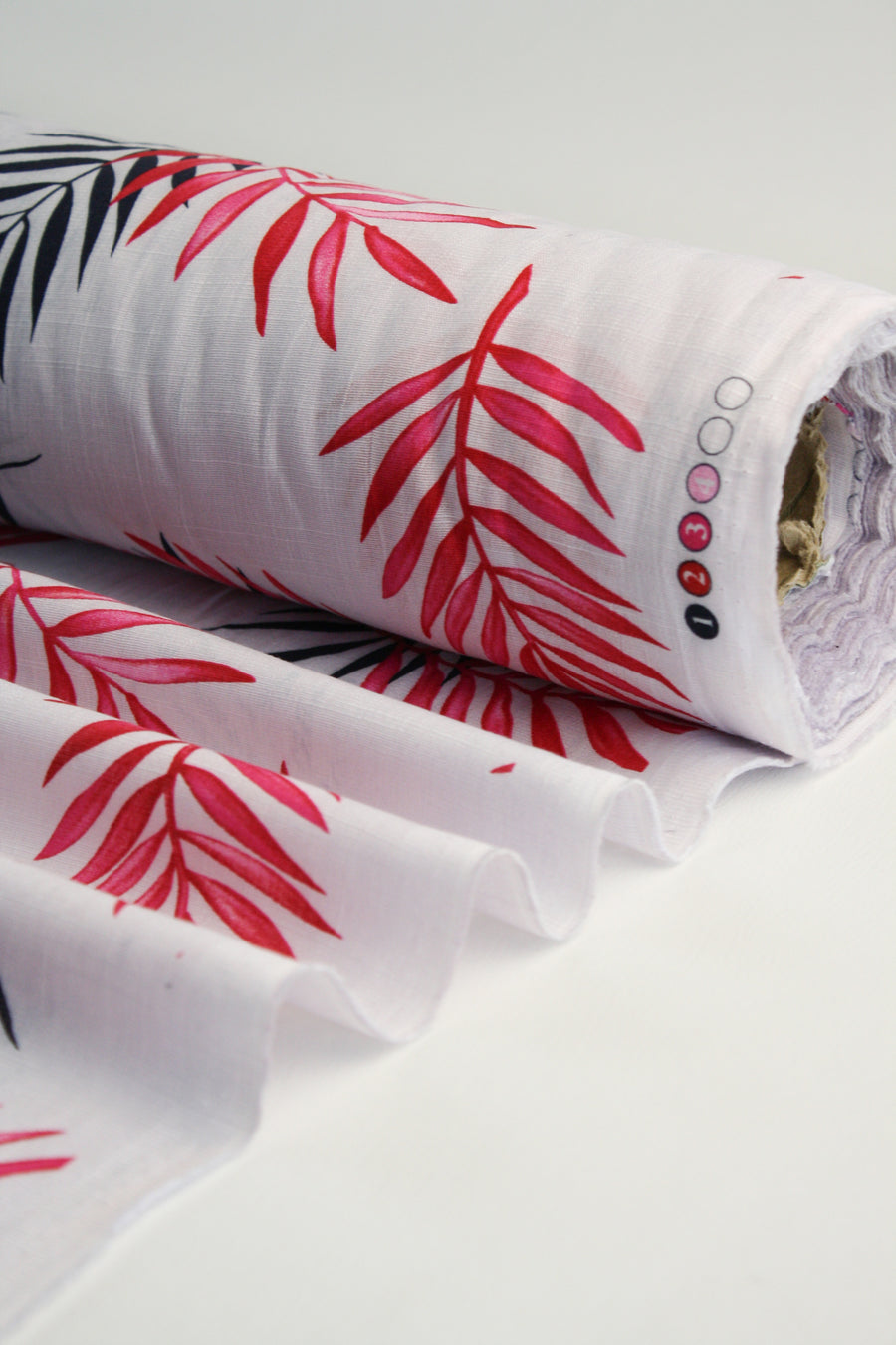 Fiora - Printed Linen | Raspberry