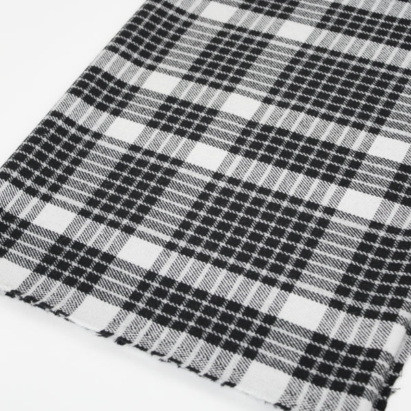 Aosta  - Plaid Wool Coating | Monochrome (LAST CUT - 2.5M)