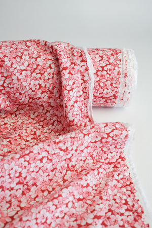 Geneva - Printed Viscose Crepe | Coral